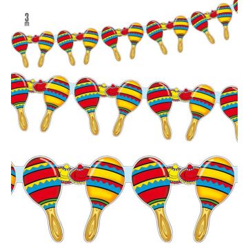 Mexicansk maracas girland - 3 m