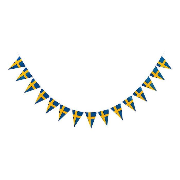Sverige flaggirlander - 3,6 meter