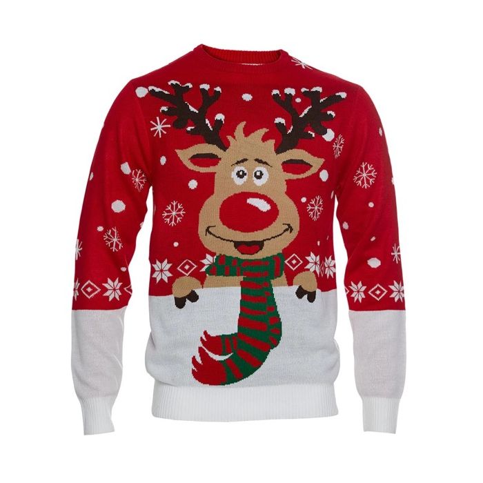 Julesweater Rudolf økologisk bomull
