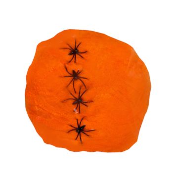 Oransje spindelvev med edderkoppar - 60g