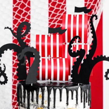 Kaketoppere med piratmotiv 5x - 13-21 cm