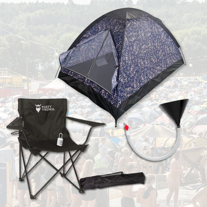 Festivalpakke 2 personar premium - FRIGG telt, festivalstol m.m.