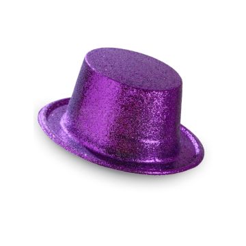 Festhatt lilla glitter
