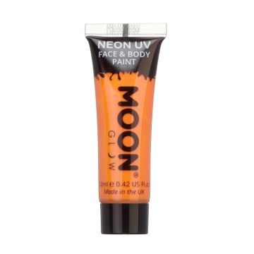 Intens neon UV ansikts- og kroppsmaling 12 ml Moon Creations oransje