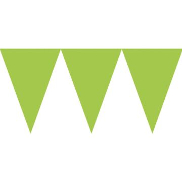 Grøn Plastikk Flagguirlande - 4,5 meter