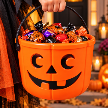 Gresskarspann Halloween godterispann 3,6 liter - 14x18 cm