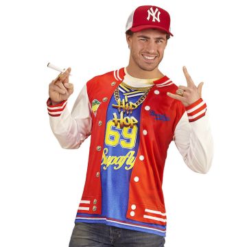 Hip Hop langermet t-skjorte med trykk