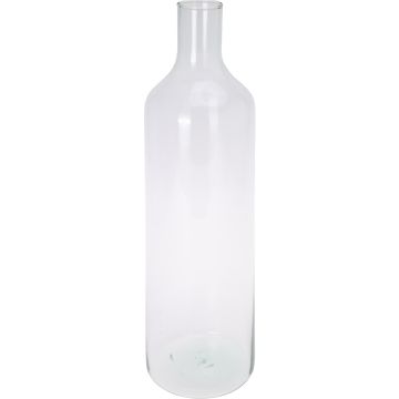 Vase i resirkulert glass med smal hals, ca. Ø 15 x H 53 cm