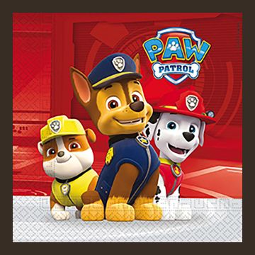 Paw Patrol serviettar 20x - 33x33 cm