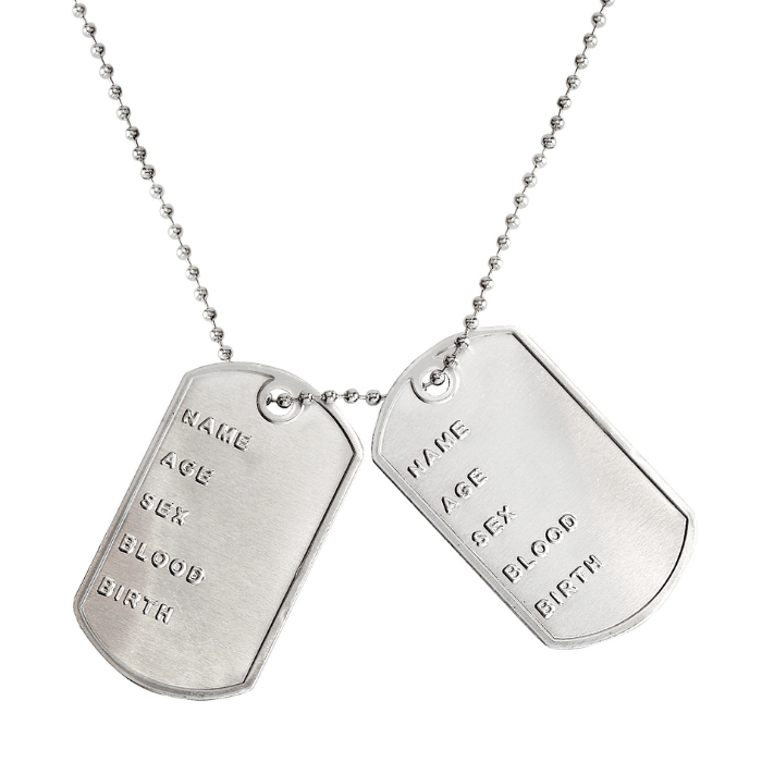 Dogtag militær halskjede