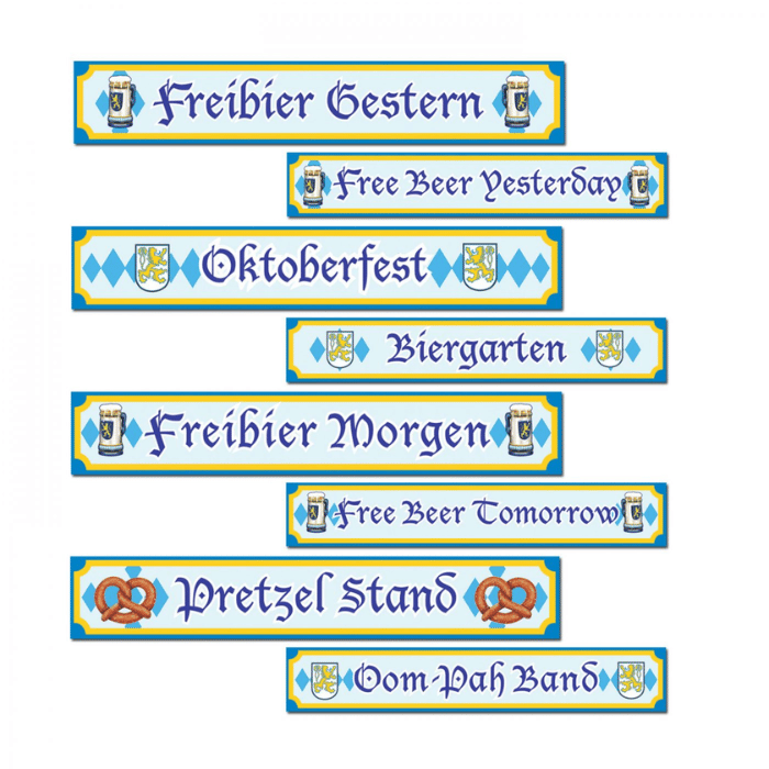 Oktoberfest veiskilt - 10x60 cm