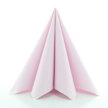 Luksus servietter lys rosa 12x - 40x40 cm