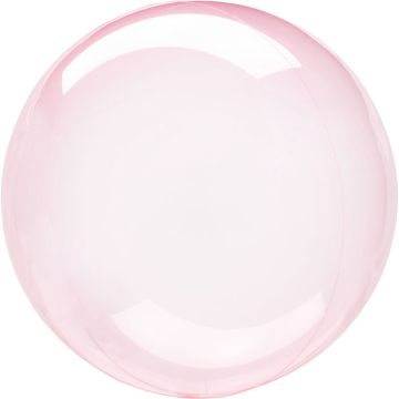 Rosa transparent folie ballon - Ø45-55 cm