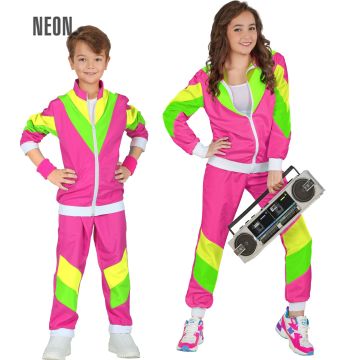 Rosa 80-talls sportdrakt for barn