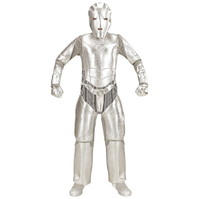 Sølvfarget robotkostyme for barn