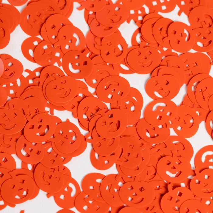 Orange graskarbordkonfetti - 14 g