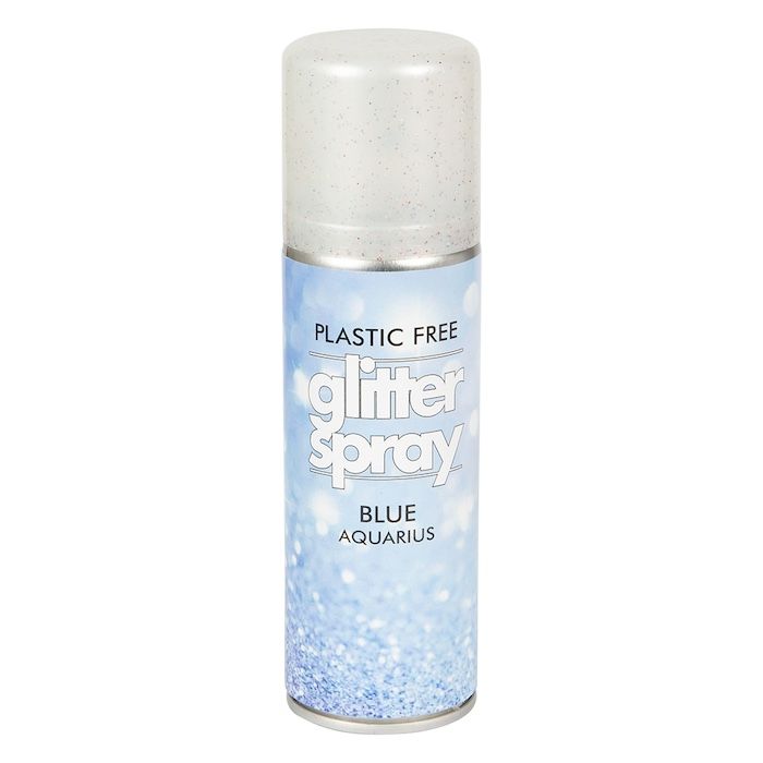 Glitterspray til kropp og hår 125 ml blå 