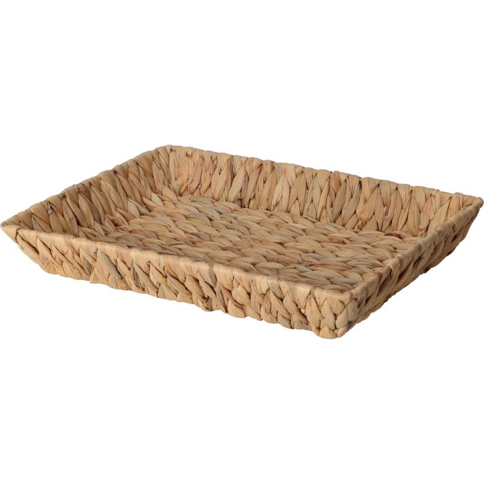 Rektangulær kurv i vannhyacint 38x28 cm