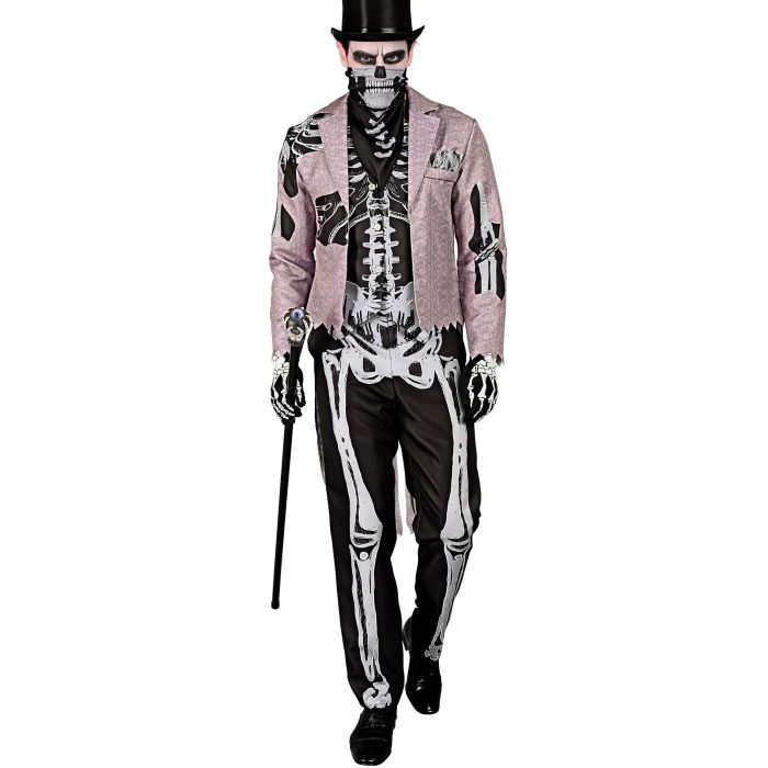Skeletbrudgom kostyme for menn