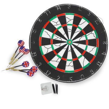 Dartskive sett inklusive 6x dartpilar 