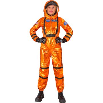 Oransje astronautkostyme for damer