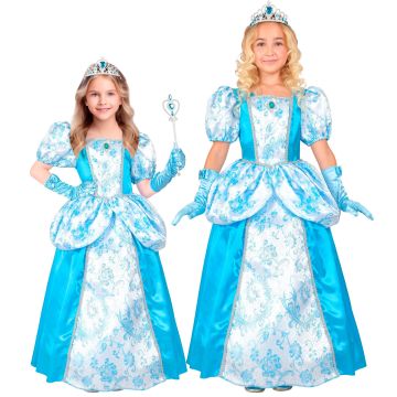 PRINSESS (kjole med trådkrans) Turkis Blå