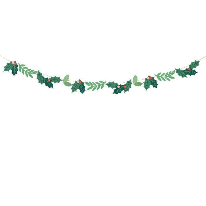 Grøn misteltein julegirland - 1,5 m