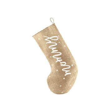 Julesekk i jute til mora 23x39,5 cm