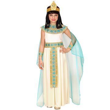 Cleopatra kostyme i lyse farger til jenter