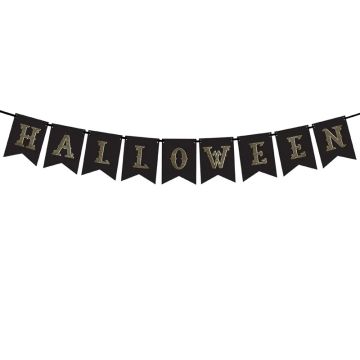 Halloween banner svart girlande - 2,5 meter