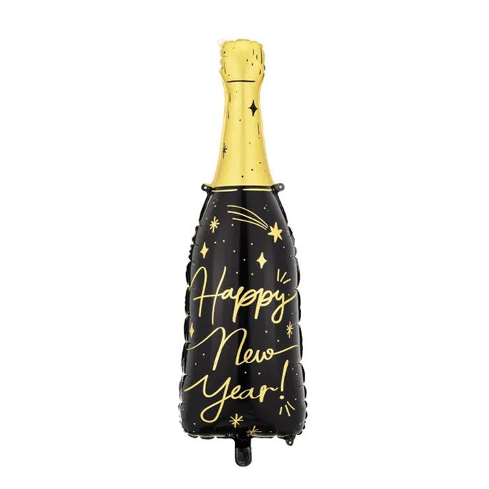 Champagne Happy New Year Folieballong - 98x39,5 cm