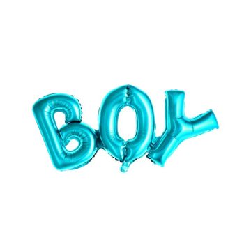 Blå Boy bokstav folieballong - 67x29 cm