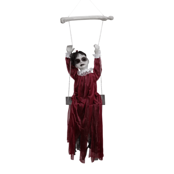 Hengande halloween brud med rørsle, lyd og lys - 120 cm