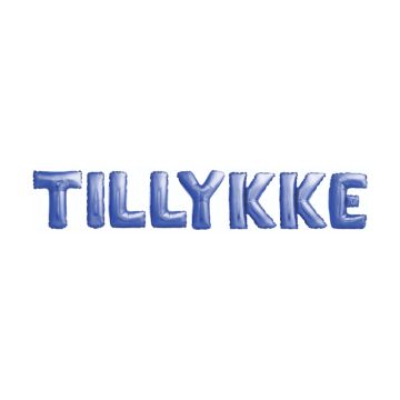 Tillykke folieballong blå 35 cm