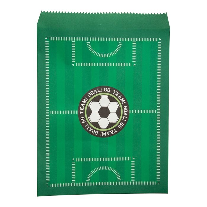 Fotballbane godteriposer 8x - 16x20 cm 