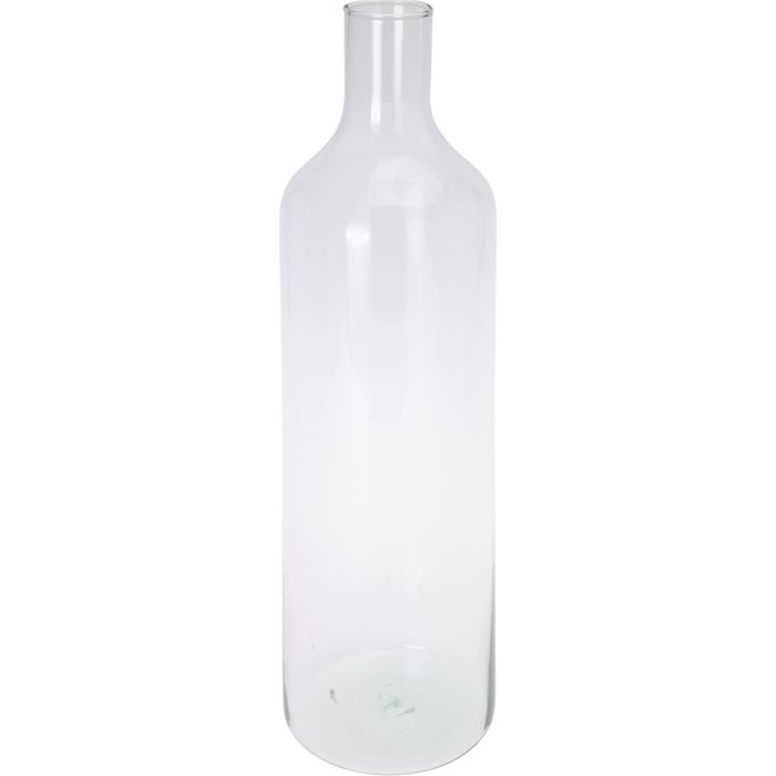 Vase i resirkulert glass med smal hals, ca. Ø 15 x H 53 cm