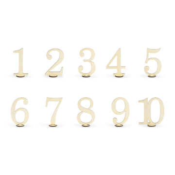 Bordnumre 1-10 i Tre 10x