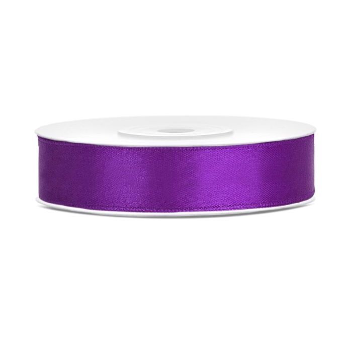 Lilla satinband - 12 mm x 25 m