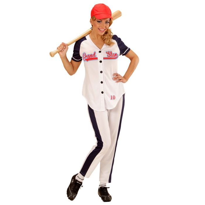 Baseball kostyme kvinne - 3 delar