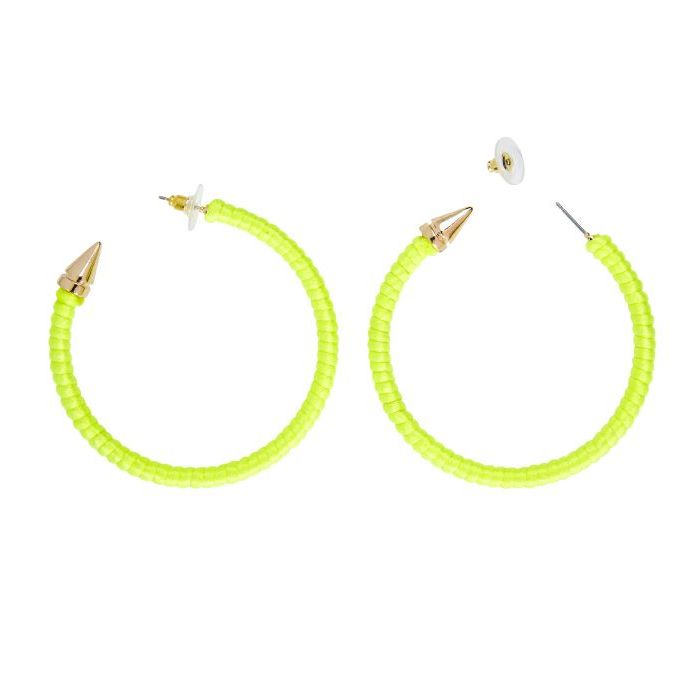 80'er Øreringe Hoops Gul