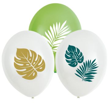 Monstera & Palme Ballongar 6x - 27,5 cm
