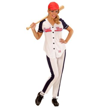 Baseball kostyme kvinne - 3 delar