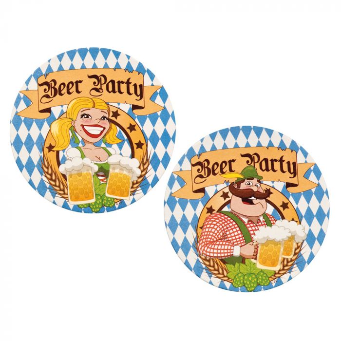 Oktoberfest glasunderlag 10x beer party 