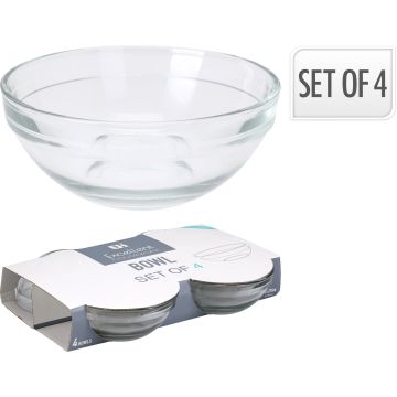 Glasskåler i klart glass, sett av 4, 275 ml