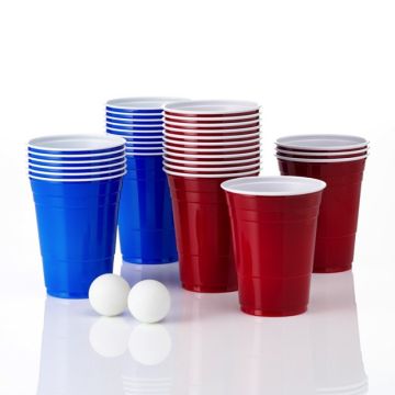 Beer Pong-pakke med 24x koppar og 2x baller