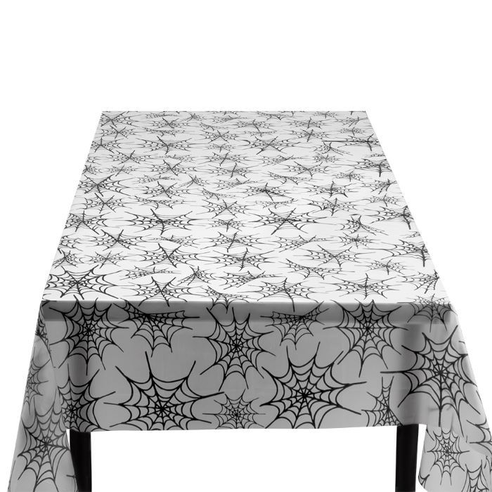 Halloween spindelvev plastdekk - 135x275 cm