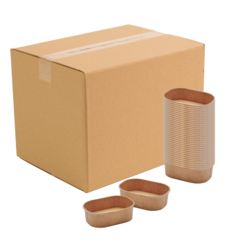 150 ml pappskål 500x engangs rektangulær
