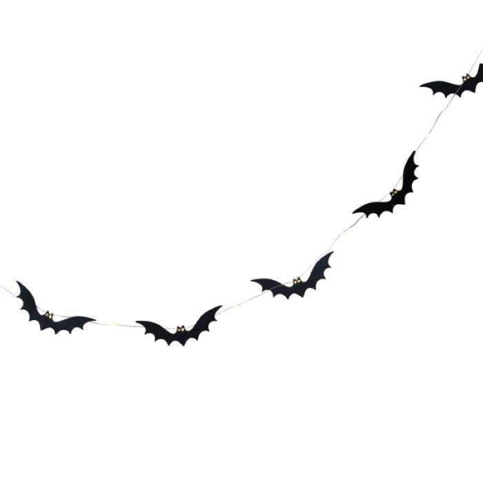 Halloween flaggermus LED lyskjede - 2 m