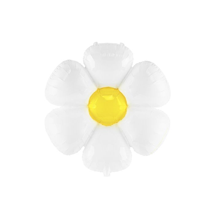 Kvit Blomst Folieballong - 103 cm 