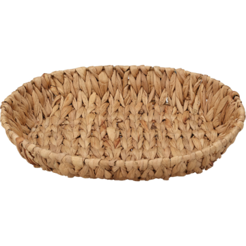 Oval flettekurv laga i vannhyasint 35x28x6 cm